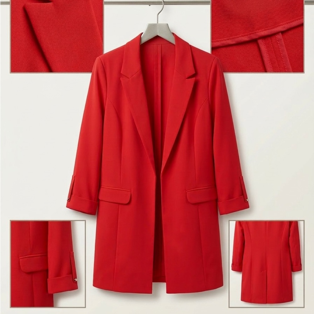 Have Red Long Women's Blazer Jacket
